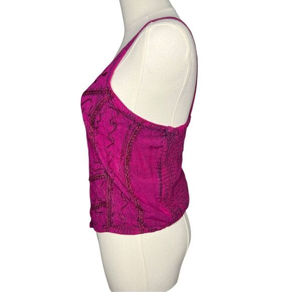 Embroidered Purple Boho Hippie Tank Top Women’s OS - Picture 5 of 7
